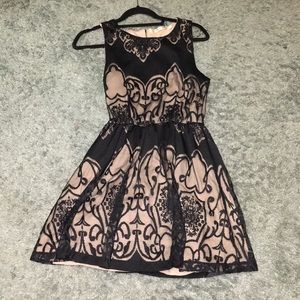 Black and Cream laced dress